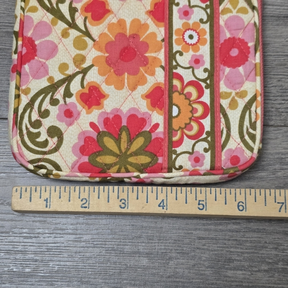 Vera Bradley Floral Tablet Sleeve EUC Pink Green Orange - Picture 3 of 6